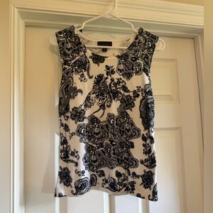 Investments Black and White Fitted Tank Top